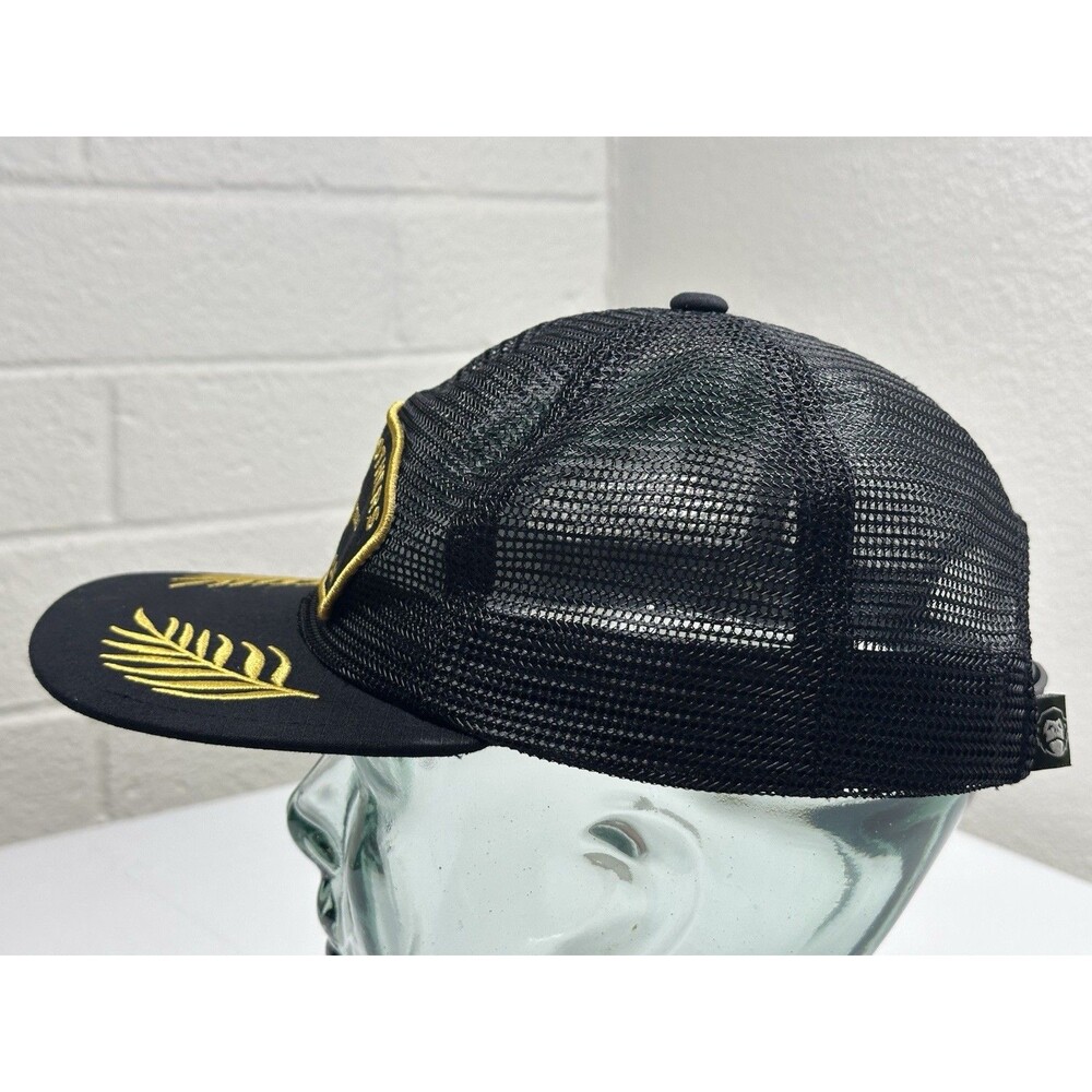 Howler Bros. Feedstore Snapback Trucker Hat OSFM Black Gold Laurel - Picture 3 of 10